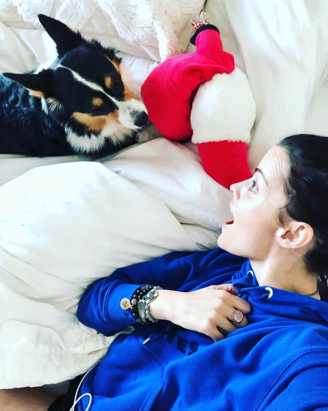 ジェイミー・アレクサンダーさんのインスタグラム写真 - (ジェイミー・アレクサンダーInstagram)「Stella visit!!! Gonna cure me with puppy cuddles and kisses☺️ Thank you @laurenrodriguezny 😍🙏🏻 #corgi #aclsurgery #aclrecovery #acl #mcl #kneesurgery」5月23日 4時24分 - jaimiealexander