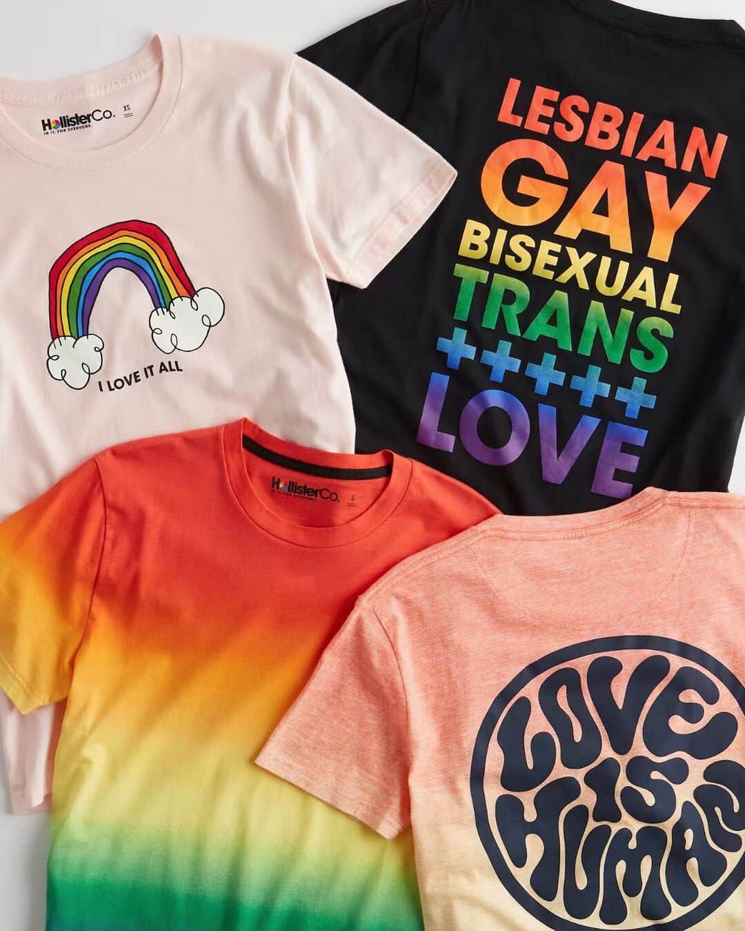 Hollister Co.さんのインスタグラム写真 - (Hollister Co.Instagram)「Love it all? Wear them all. Tap to shop our Pride Collection! Hollister Co. Pride tees are available in sizes XXS-XXL.」5月23日 4時32分 - hollister