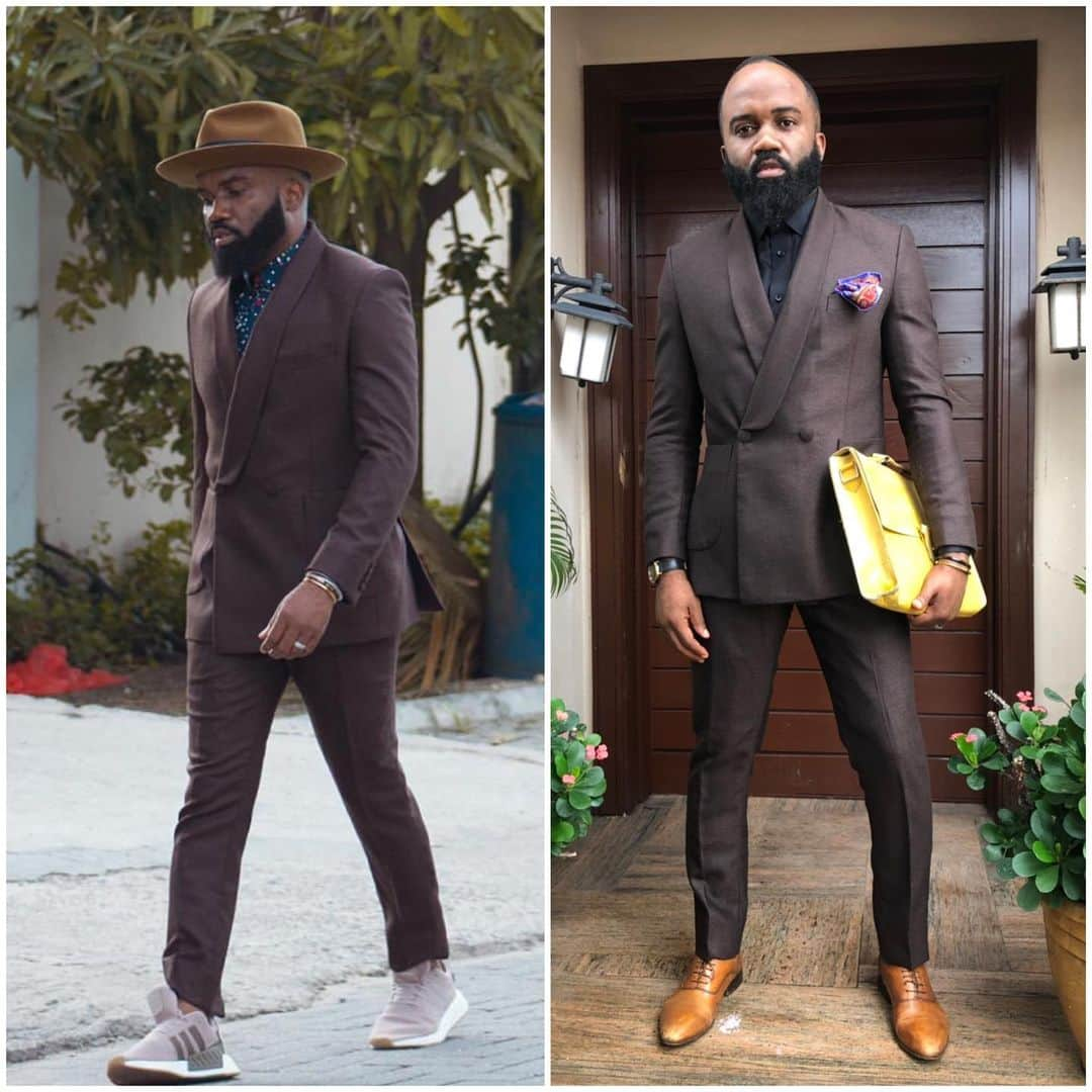 ノーブル・イグウェさんのインスタグラム写真 - (ノーブル・イグウェInstagram)「SAME SUIT,STYLED DIFFERENTLY  WHICH IS YOUR FAV A or B ? #stylevitae #mensstyle #mensfashion #lifestyle #style #suits」5月23日 4時45分 - noble_igwe