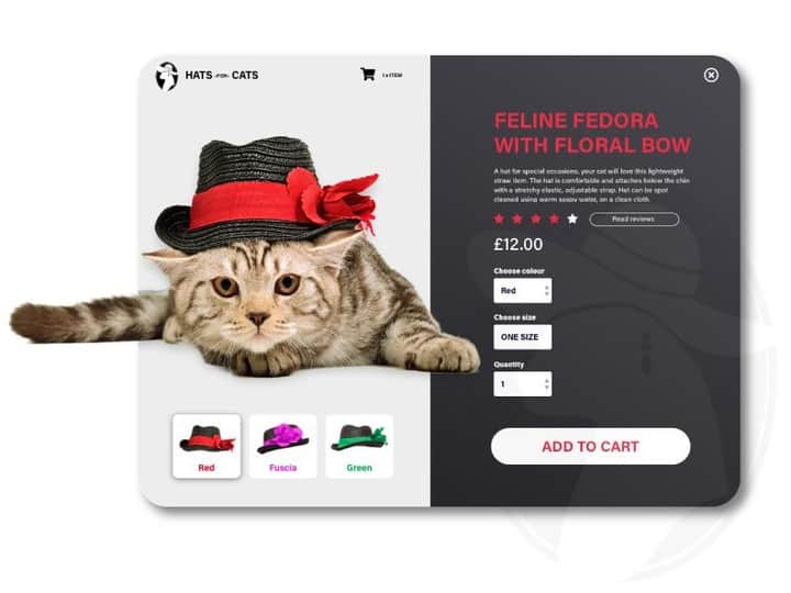 Dribbbleさんのインスタグラム写真 - (DribbbleInstagram)「That cat is wearing a hat! Daily UI Challenge 012 - E-Commerce Shop by Katie Giblett⠀ ⠀ #dribbble #dribbblers #design #uxdesign #uidesign」5月23日 4時52分 - dribbble