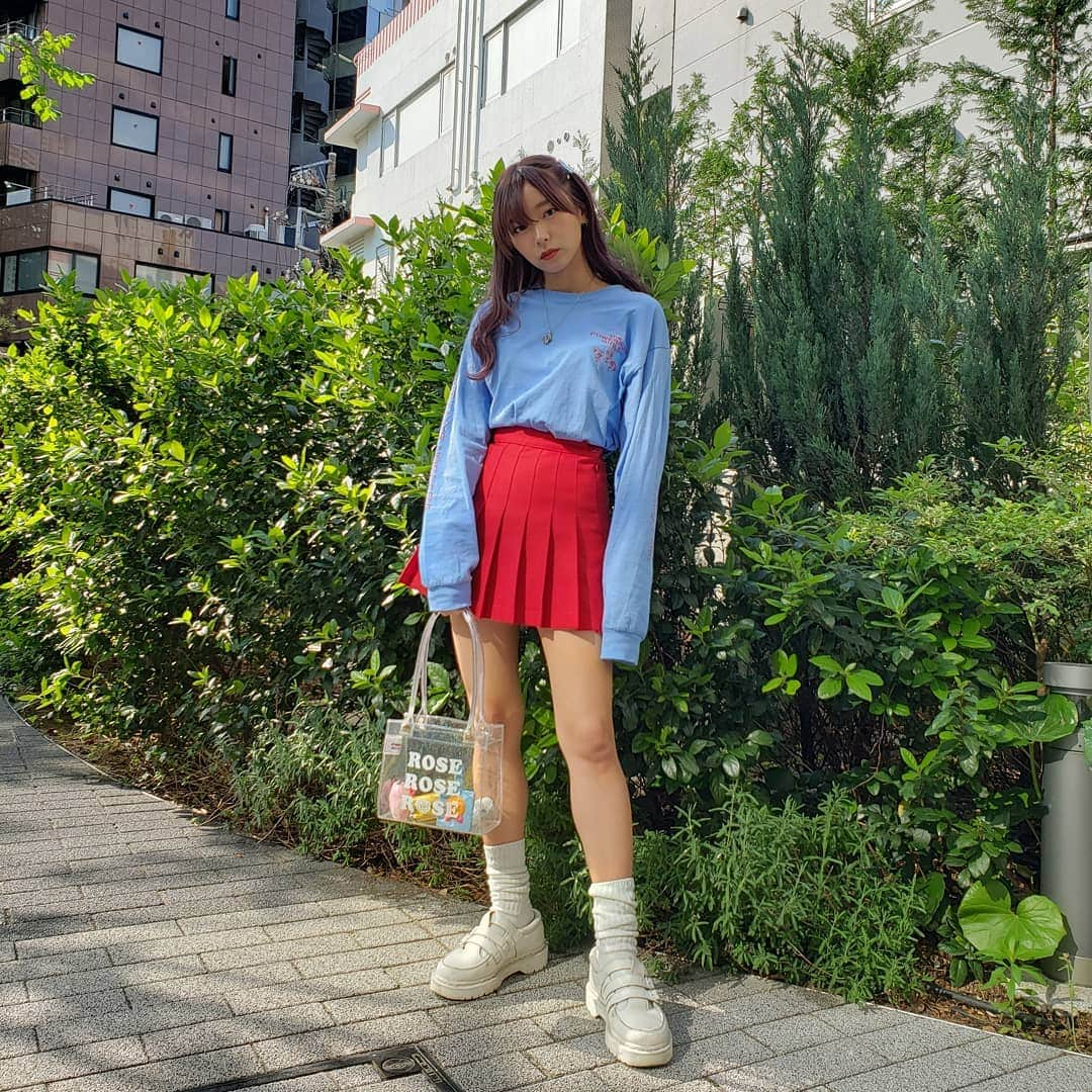 mam（まむ）さんのインスタグラム写真 - (mam（まむ）Instagram)「ロンＴと鞄はAymmy🥺💕 お気に入りちゃん🥺💕　#mam_ootd」5月23日 14時56分 - mam_11_11