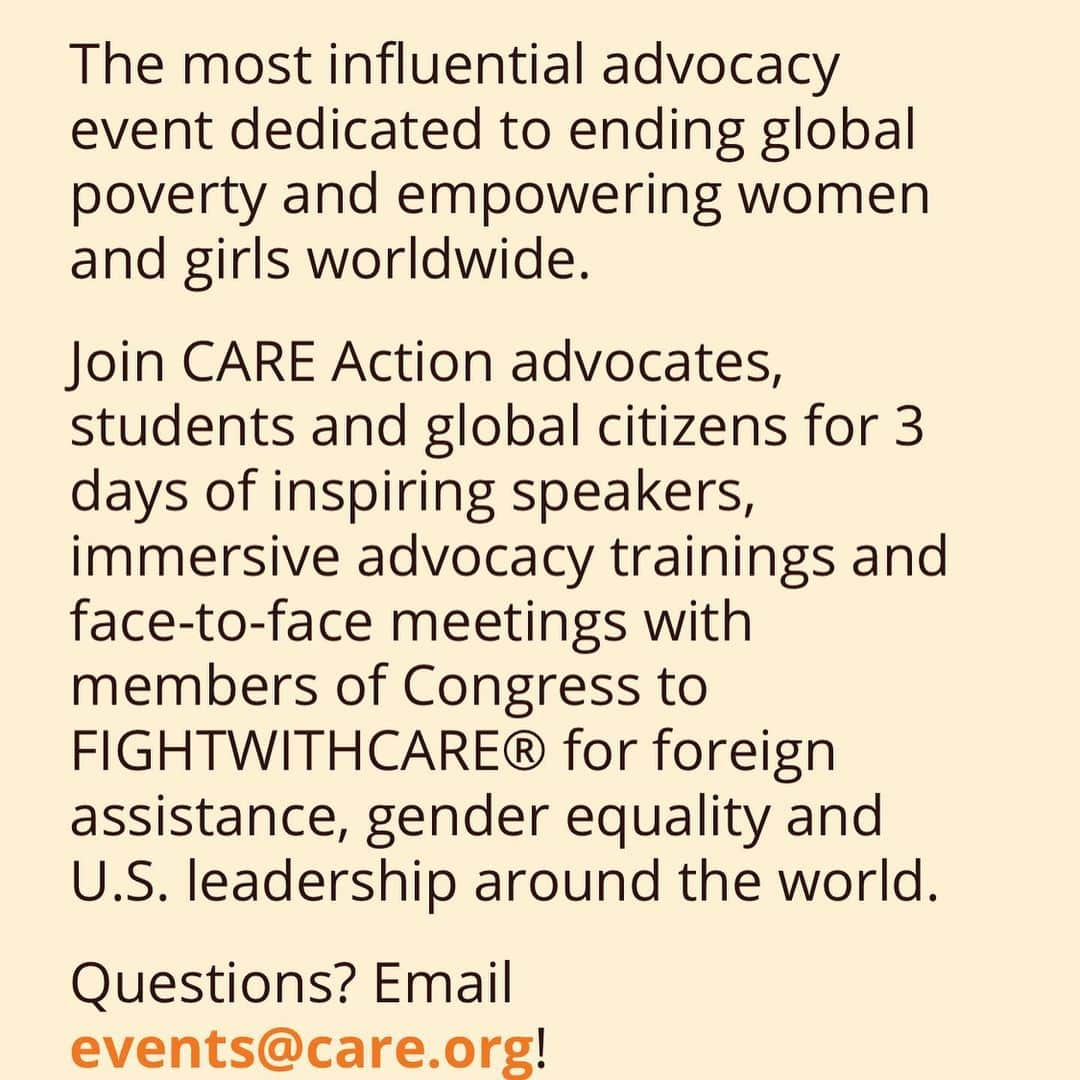 ベラミー・ヤングさんのインスタグラム写真 - (ベラミー・ヤングInstagram)「🧡JOIN US 🧡 In #Washington #DC June 9-11th for 3 days of advocacy and activism to fight poverty & to empower women and girls here at home and all around the world. Connect with colleagues & meet your members of #Congress to advocate for #GenderEquality worldwide. There are travel scholarships available- check out the info on the website. Come #FightWithCare & do your part to help make this world as beautiful as it can possibly be. #ProudAmbassador for #CARE 🧡🧡🧡🧡🧡🧡🧡 ps: and if you can't be with us in person, join the CARE network so that you're with us in spirit! You don't have to leave home to make a difference in this world. Your voice, your heart, & your actions matter right where you're standing right now. 🧡🧡🧡🧡🧡🧡」5月23日 9時33分 - bellamyyoung