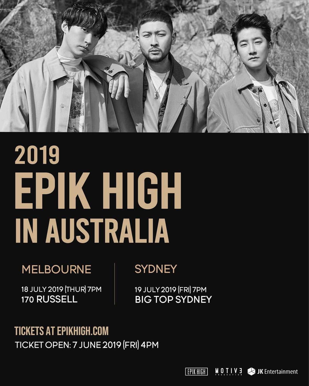 TABLO さんのインスタグラム写真 - (TABLO Instagram)「2019 EPIK HIGH in AUSTRALIA ‍ ☑️ Melbourne 2019.07.18 (Thu) 7pm @ 170 Russell ‍ ☑️ Sydney 2019.07.19 (Fri) 7pm @ Big Top Sydney ‍ 📆 Ticket Open 2019.06.07 (Fri) 4pm (Local time) ‍ 🎫 Tickets at epikhigh.com  #EPIKHIGH #sleeplessinAUSTRALIA #epikhigh2019tour」5月23日 11時02分 - blobyblo