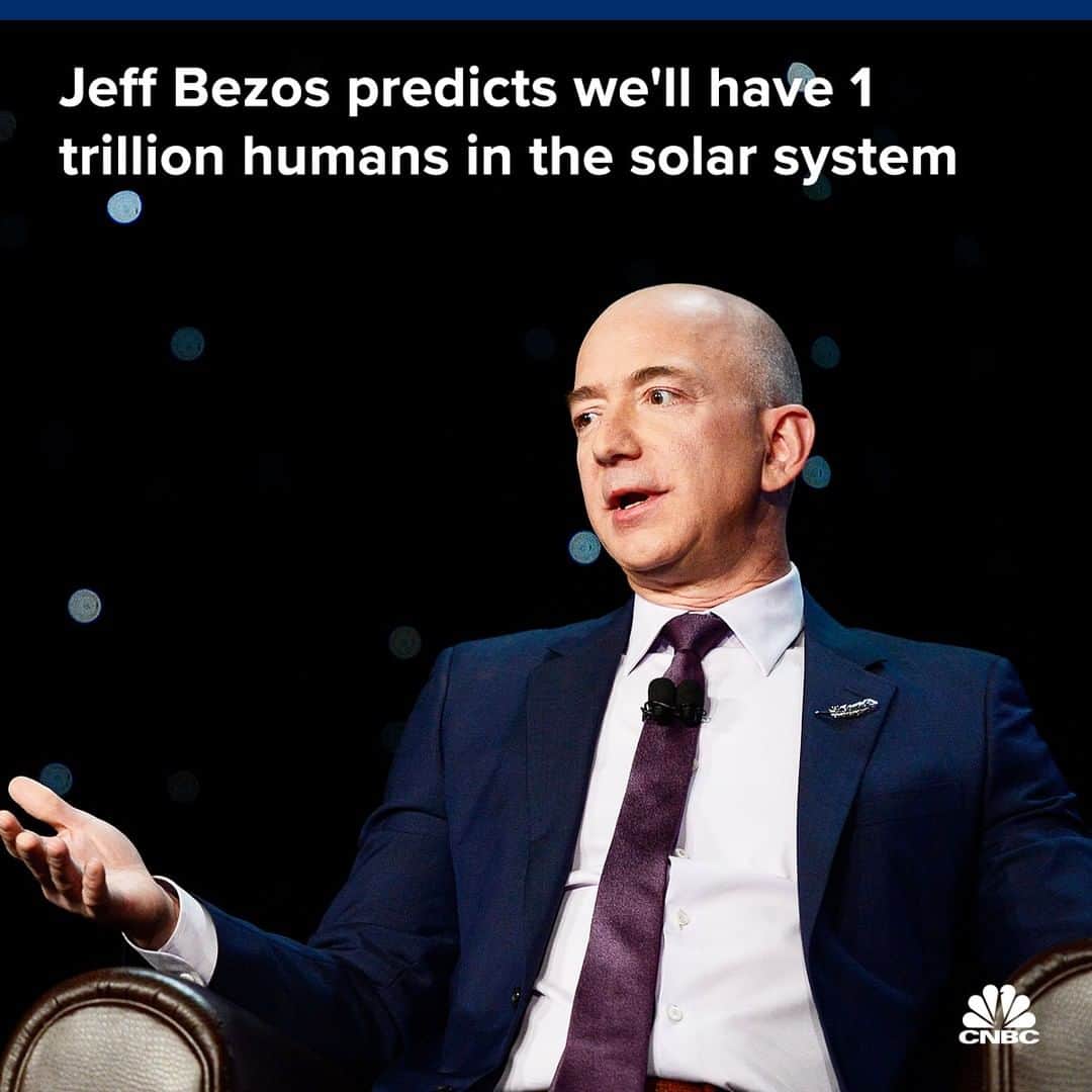 CNBCさんのインスタグラム写真 - (CNBCInstagram)「Blue Origin founder and Amazon CEO Jeff Bezos predicts we'll have 1 trillion humans in the solar system one day — and he has plans to help get us get there.⠀ ⠀ "We are starting to bump up against the absolute true fact that Earth is finite," Bezos said.⠀ ⠀ ⠀ Blue Origin's aim is to lower the cost of access to space. You can read more about its mission at our link in bio.⠀ *⠀ *⠀ *⠀ *⠀ *⠀ *⠀ *⠀ #jeffbezos #amazon #blueorigin #space #astronomy #stars #universe #galaxy #nasa #cnbc」5月23日 11時00分 - cnbc