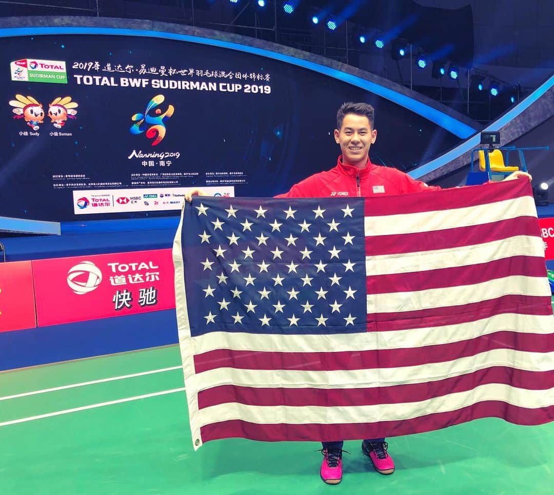 ハワード・シューのインスタグラム：「My 5th Sudirman Cup in the books 😳. Always an honor competing in the team event for Team USA 💪」