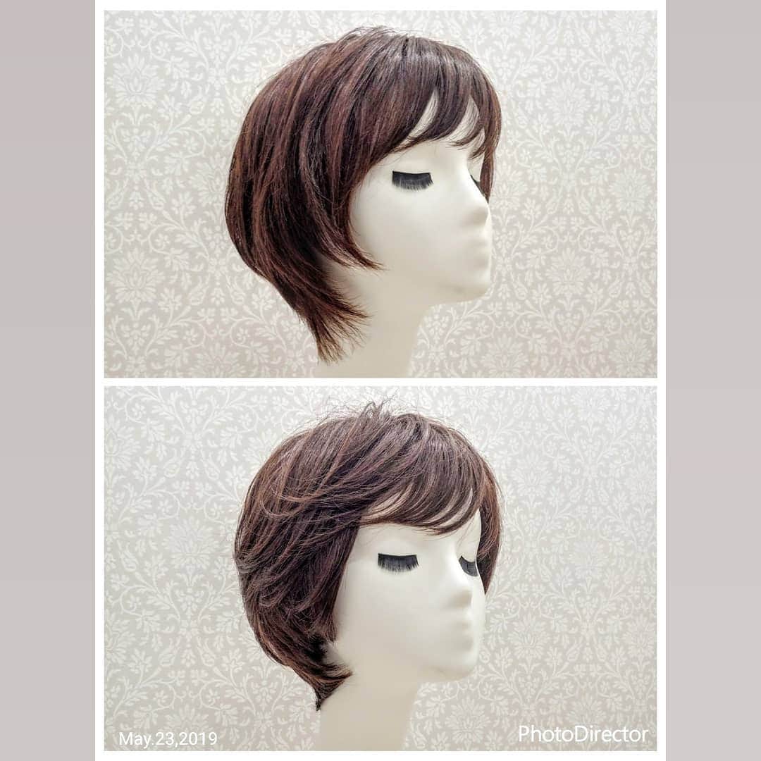 AQUADOLL アクアドールウィッグさんのインスタグラム写真 - (AQUADOLL アクアドールウィッグInstagram)「こんにちは、アクアドール梅田サロンささきです☺ 🌠最近新発売された人毛MIXのショートスタイルの2点❕ 🌠2つの違いを改めてご紹介します！ ①上の写真 　pwm006 　大人のオシャレショート人毛MIX ¥46,224（税込） 　全4色  ストレートタッチの自然なショートスタイル❤ ボリュームが出すぎず馴染みやすいかと思います！  ②下の写真 　pwm007 　ふんわりカールショート人毛MIX ¥46,224（税込） 　全4色  ふんわりとした毛先の動きがスタイリングのアレンジもしやすく、ふわふわとかわいいスタイルになりますよ！ （梅田サロン公式ブログにてアレンジパターン紹介してます❣） ☆ きれいめがお好きな方は、手ぐしでかきあげればキレイな毛流れになり、お着物にもピッタリかと思います❤ ☺ あなたはどちらがお好みですか？  夏場はスッキリショートが人気がありますよ！  ご試着して検討していただけますので、是非一度お試しくださいね🌠 ご来店お待ちしております(^^) #アクアドール#ウィッグ#大阪#梅田#ヘアピース#医療用ウィッグ#脱毛症#直営サロン #上野#横浜#名古屋#パートナーサロン#博多#小倉#広島#徳島#和歌山#栃木#提携サロンもありますよ✨ #ヘアスタイル#ショート#夏#着物#かわいい#ふわふわ#スタイリング」5月23日 11時30分 - aquadollwig