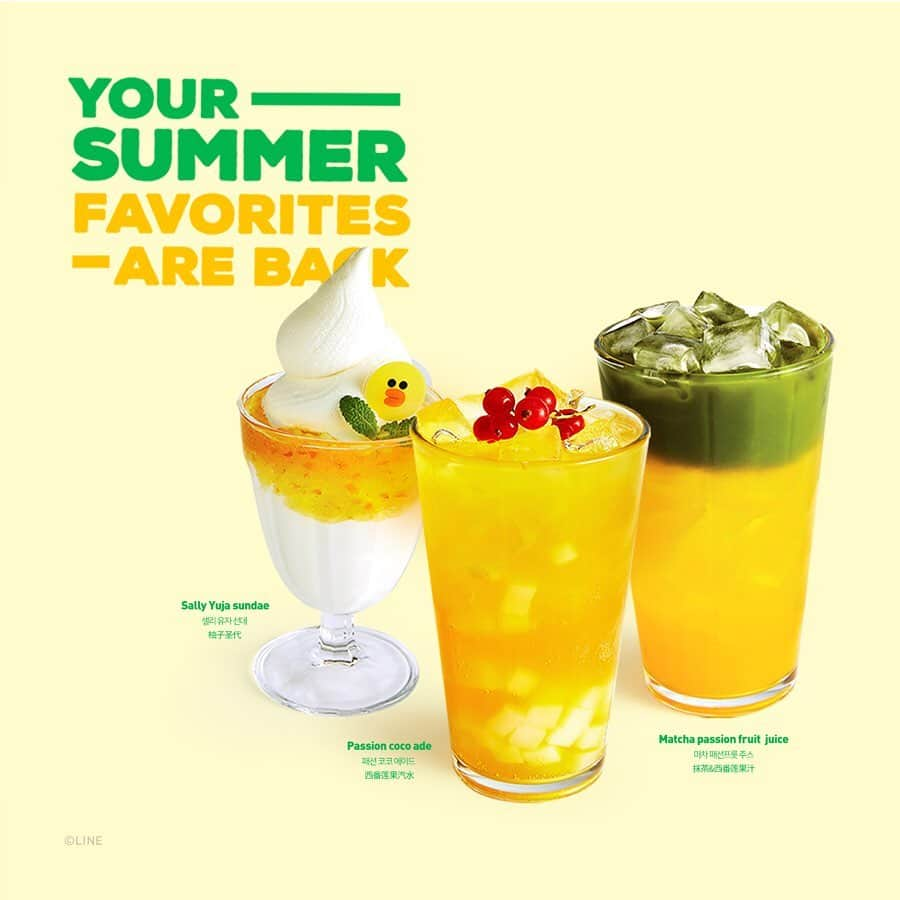 LINE FRIENDSさんのインスタグラム写真 - (LINE FRIENDSInstagram)「. Beat the summer heat ☀ with your summer favorites! . #LINEFRIENDScafe #May24th #Itaewon #Garosugil #Hongdae #YourSummerFavorites  #SALLY #LINEFRIENDS」5月23日 12時02分 - linefriends