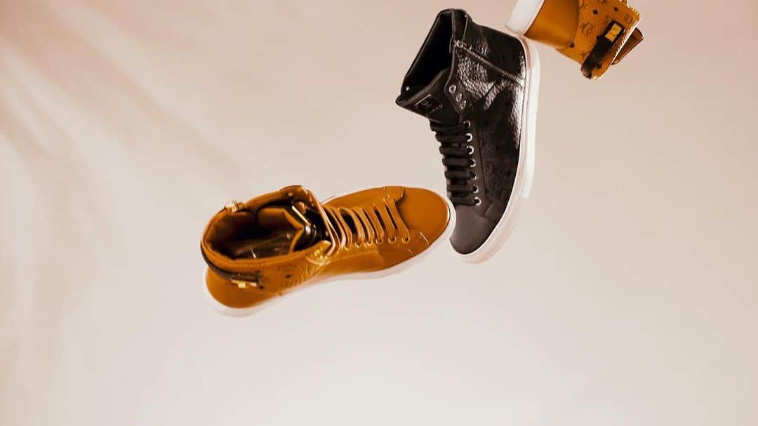 のインスタグラム：「New classics.  The High Top Sneaker in Visetos #MCMWorldwide」