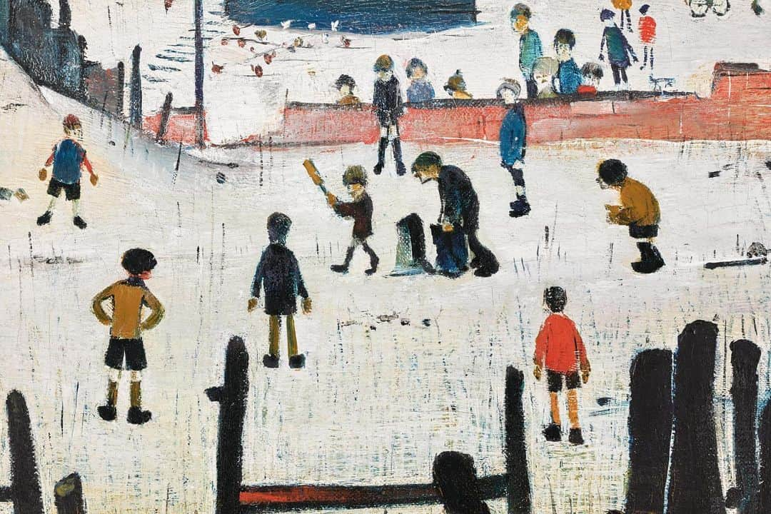 サザビーズさんのインスタグラム写真 - (サザビーズInstagram)「In #Manchester this #BankHoliday and looking for a spot of culture and #cricket?  This charming painting by LS #Lowry, depicting children joyfully engaging in a game, has been unveiled for the first time in 20 years.  On view at @the_lowry in Salford until Monday, step into Lowry’s world for an afternoon, before the rare work travels to London for our Modern British art #auction in June.  #SothebysModBrit #LSLowry #CricketWorldCup #CricketMatch #ModernBritishArt」5月24日 1時26分 - sothebys