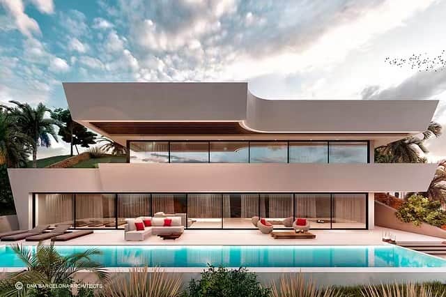 Architecture - Housesさんのインスタグラム写真 - (Architecture - HousesInstagram)「Luxury house by @dnabarcelonaarchitects Punta Brava VII Girona, Spain」5月23日 20時47分 - _archidesignhome_
