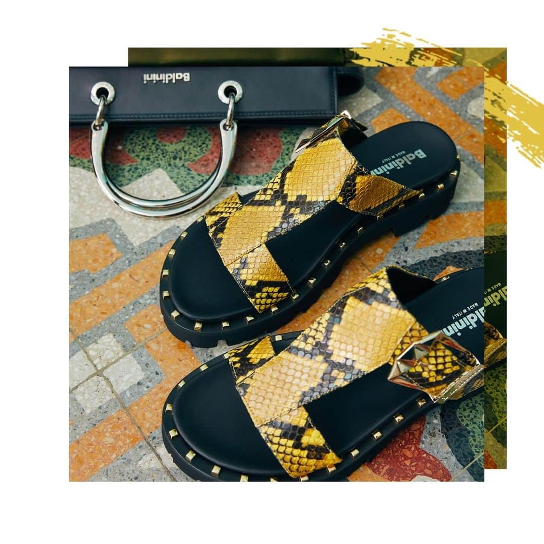バルディニーニさんのインスタグラム写真 - (バルディニーニInstagram)「Not only heels. Yellow flat sandals, perfect for a walk in the summer evenings.  #Baldinini #shoesmyway #italianattitude #madeinitaly #urban #ootd #urbanstyle」5月23日 21時01分 - baldininiofficial