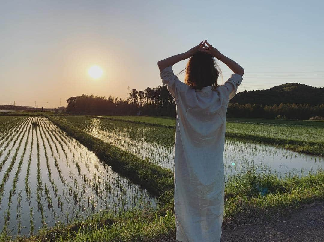 柳めぐみのインスタグラム：「. . 見渡す限り田んぼや畑に囲まれて気持ちいい一日でした☺️ . #わっしょい木更津 #わっしょい農園」