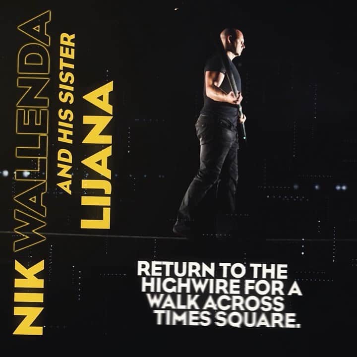 アメリカン・ブロードキャスティング・カンパニーのインスタグラム：「You better believe we’re watching this crazy feat LIVE! Here are some numbers to get you pumped for @nikwallenda & Lijana Wallenda’s @highwirelive walk across Times Square this Sunday at 8|7c on ABC. #HighwireLIVE」