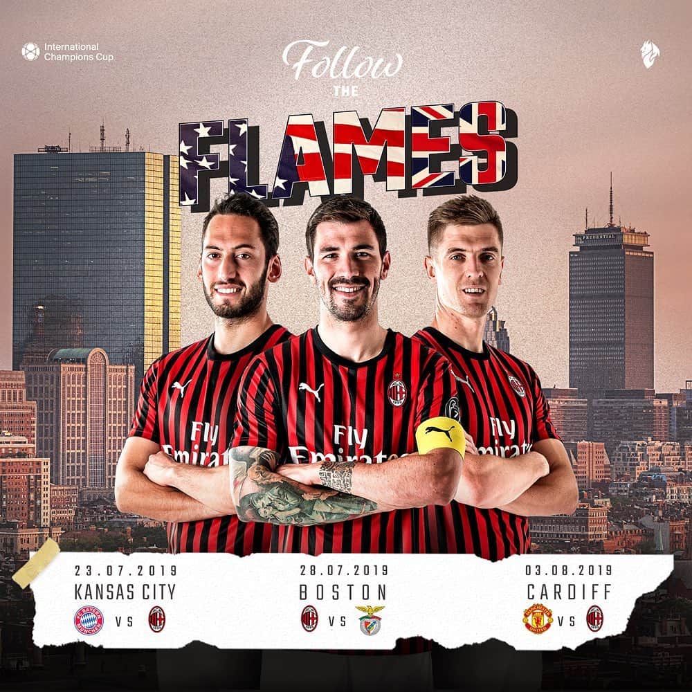 ACミランさんのインスタグラム写真 - (ACミランInstagram)「Are you ready to take part in the #ICC2019? 🔜 Siete pronti per la @intchampionscup? 🔜  #FollowtheFlames 🔥🔴⚫」6月22日 4時39分 - acmilan