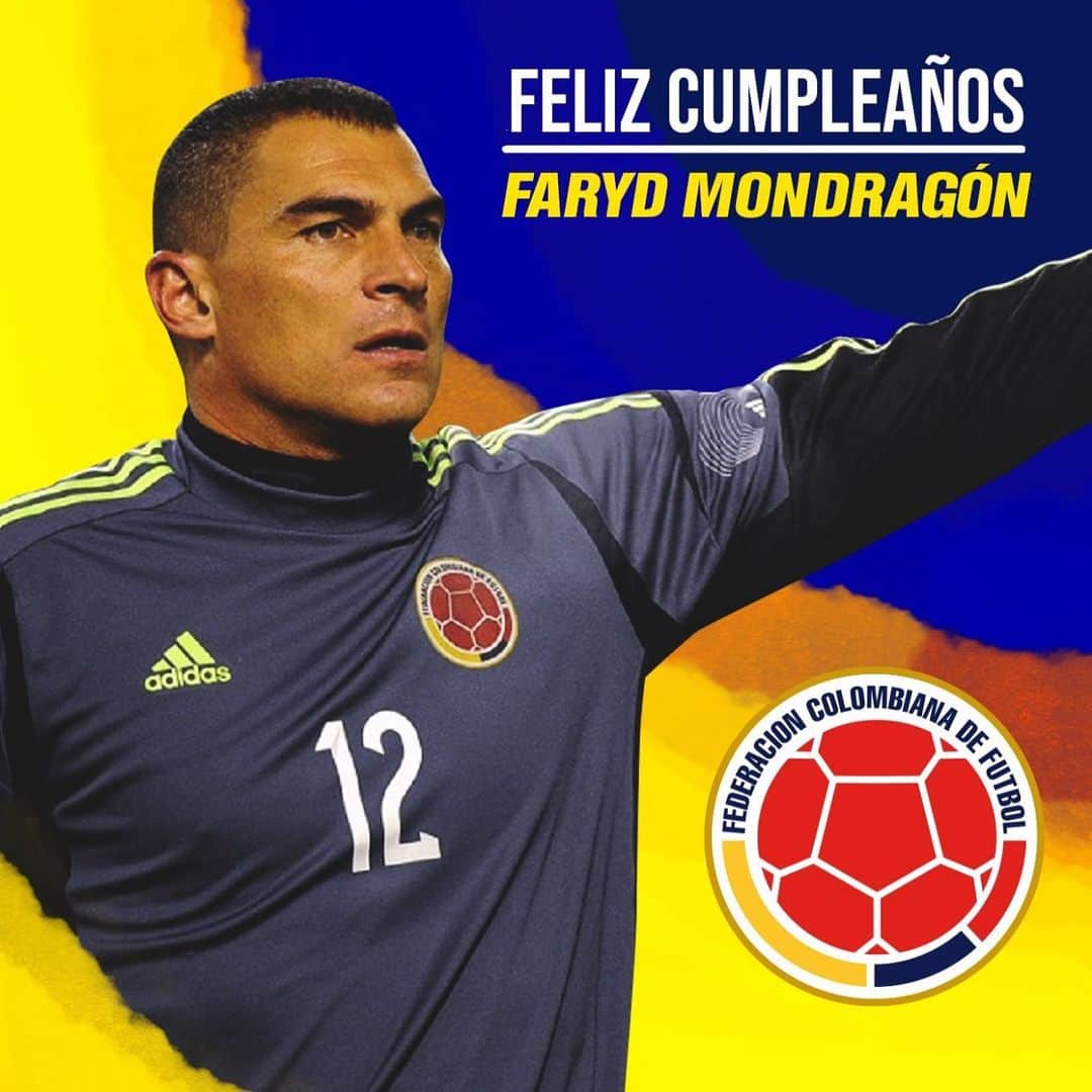 サッカー コロンビア代表チームのインスタグラム：「Felicitaciones @farydmondragon por un año más de experiencia 4️⃣8️⃣, esperamos que disfrutes de este día.」