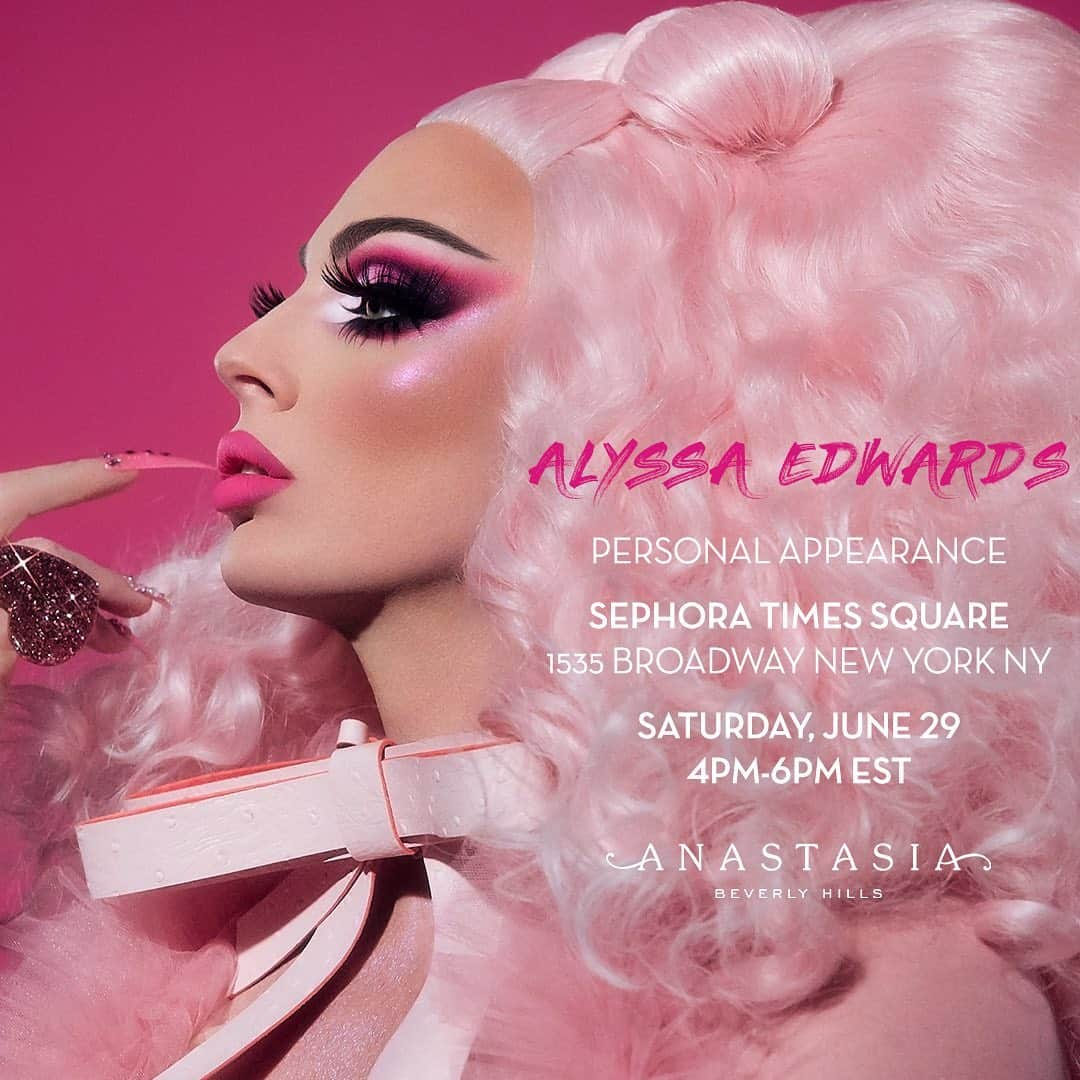 Anastasia Beverly Hillsさんのインスタグラム写真 - (Anastasia Beverly HillsInstagram)「Saturday June 29th @sephora  Times Square New York  @alyssaedwards_1 can’t wait to meet everyone in person ❤️ #abhxalyssaedwards」6月22日 1時03分 - anastasiabeverlyhills