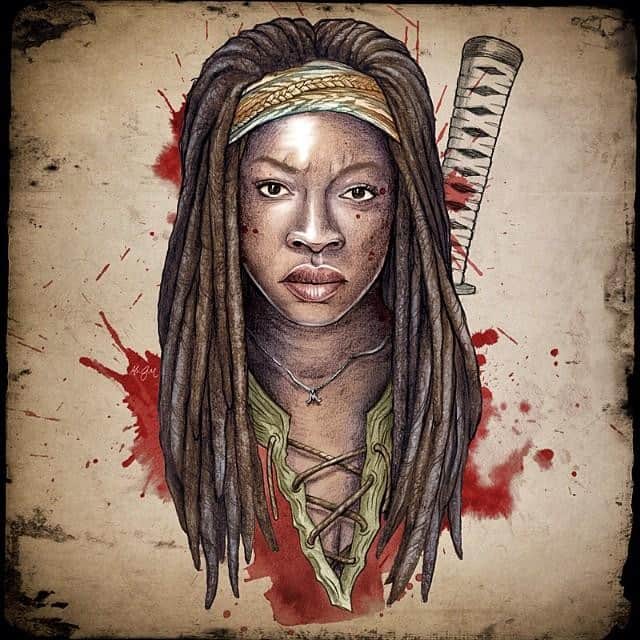 The Walking Deadさんのインスタグラム写真 - (The Walking DeadInstagram)「"If I could just walk away and take all the risk with me to make everyone else safe, I would." This incredible Michonne #FanArt is thanks to @mr_gabrielmarques. #TWD」6月22日 2時30分 - amcthewalkingdead