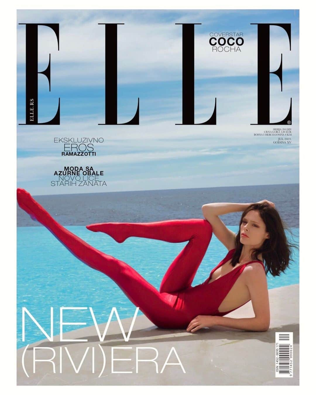 ココ・ロシャさんのインスタグラム写真 - (ココ・ロシャInstagram)「New cover for the first official day of summer! ☀️ Shot in Cannes with @JacquesBurga last month -  @ElleSerbia styled by @EricaPelosini, hair by @bucciojb and makeup by @Margo_holder. #Elle #ElleMagazine #CoverStory #Cannes」6月22日 2時39分 - cocorocha