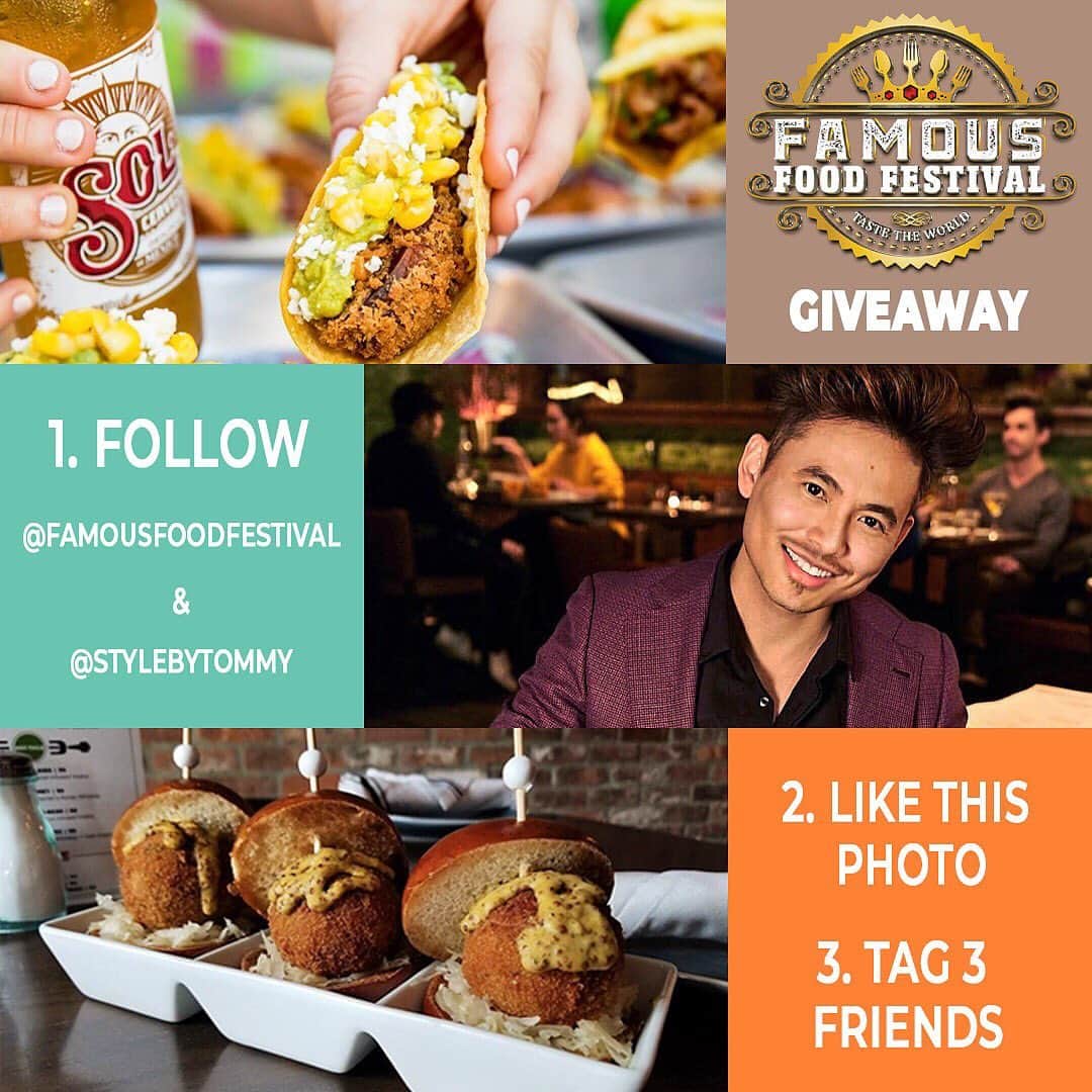 のインスタグラム：「🚨GIVEAWAY!!🚨 One lucky winner will get 4 Tickets to Famous Food Festival at Tanger Outlets on July 13&14th!  Famous Food Festival is BACK and BIGGER THAN EVER with over 65 Food Vendors, Live Music, Beer and Wine Garden, 250' Zip Line, Rock Wall, Chef Demo’s, Virtual Reality, Sport Simulator, Butterfly Exhibit, Art Tent, and much more!  TO ENTER:  1. FOLLOW @Famousfoodfestival & @Influencer  2. LIKE THIS PHOTO 3. TAG 3 FRIENDS WHO MIGHT WANT TO GO WITH YOU!  BONUS: for an extra entry, share this post on your story and tag @Famousfoodfestival & @Influencer  Winner will be announced June 24th.」