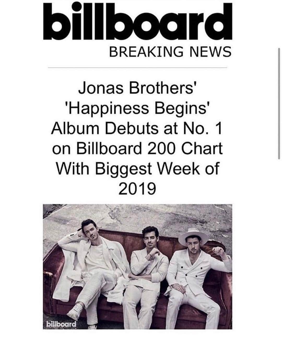 ジョー・ジョナスさんのインスタグラム写真 - (ジョー・ジョナスInstagram)「Speechless 🤯🥳😍 Thank you guys so much!! #HappinessBegins」6月18日 6時47分 - joejonas