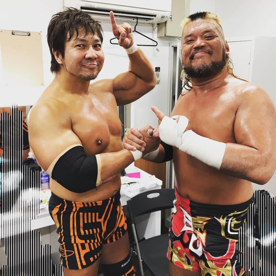 小島聡さんのインスタグラム写真 - (小島聡Instagram)「２０１９年６月１７日。  テンザン、カムバック！！ #小島聡  #天山広吉  #新日本プロレス  #復帰戦」6月17日 22時44分 - cozy_lariat