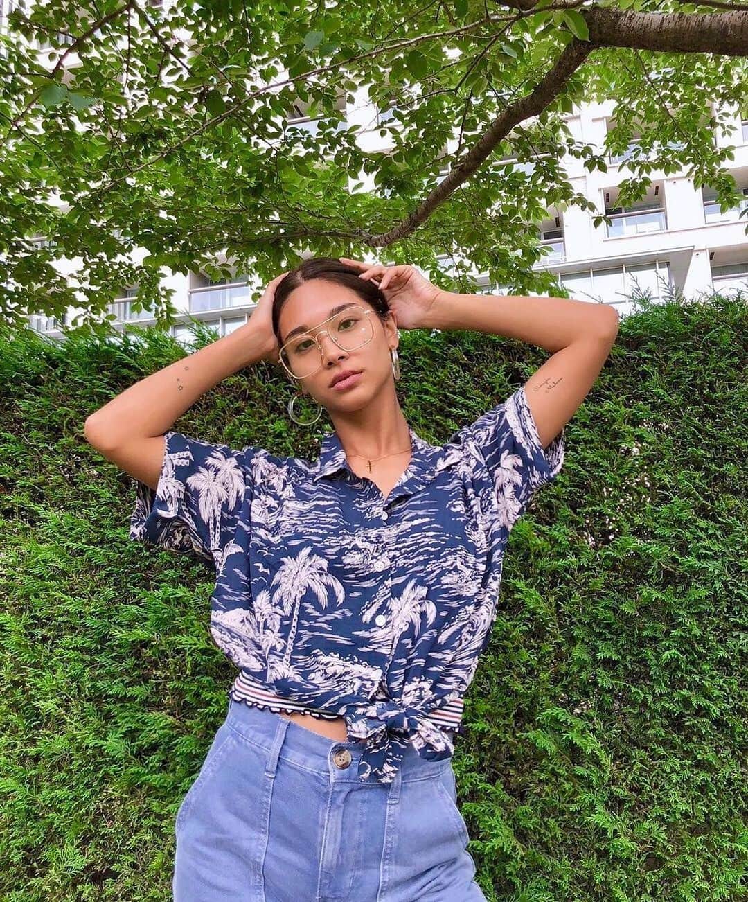 American Eagleさんのインスタグラム写真 - (American EagleInstagram)「If you can't get to palm trees, wear 'em 🌴 #rg @masarosachan_official #AExME」6月18日 0時14分 - americaneagle