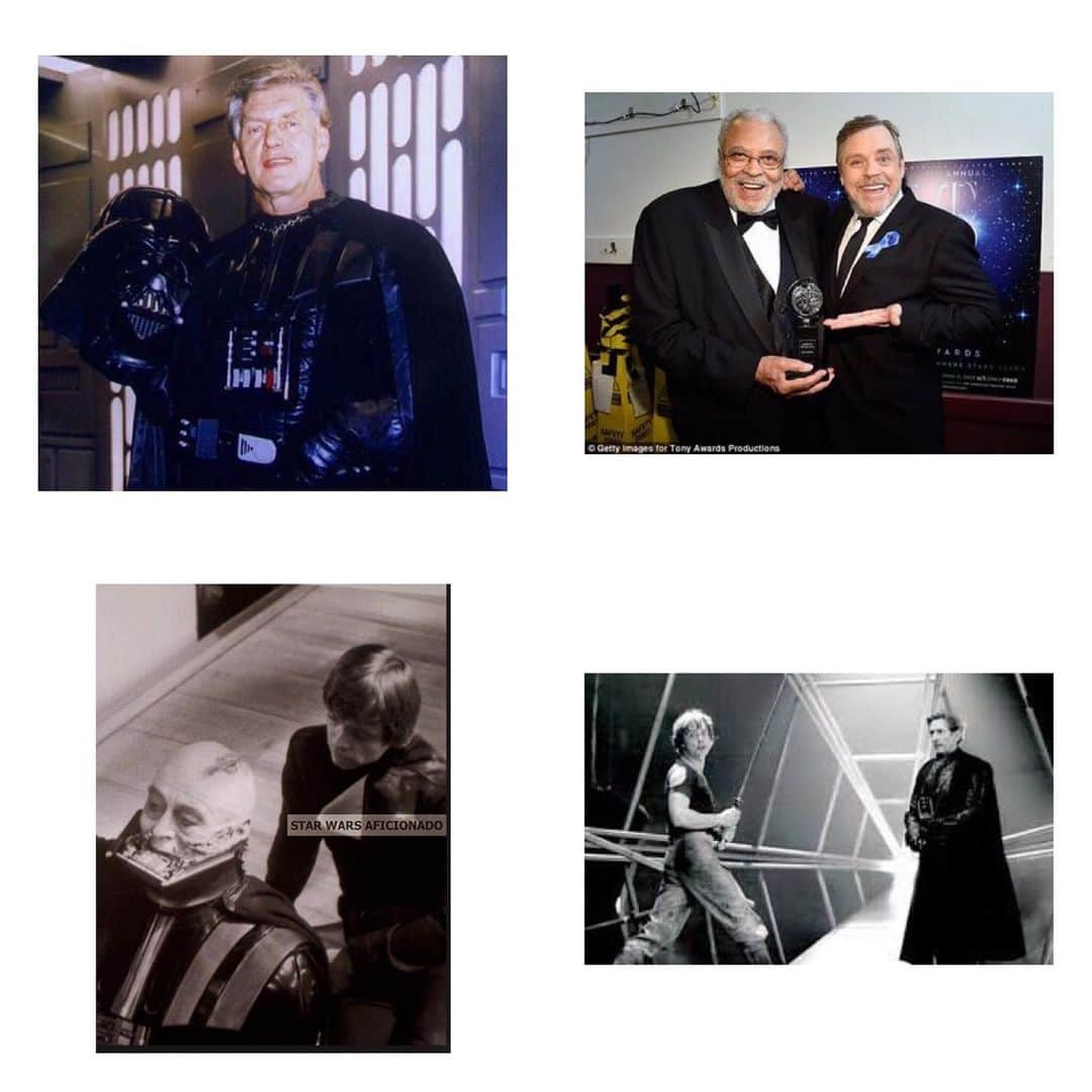 マーク・ハミルさんのインスタグラム写真 - (マーク・ハミルInstagram)「For those complaining I'm neglecting a certain someone: Wishing a #HappyVadersDay to all my various Dads! 1-David Prowse IS Darth Vader 2-James Earl Jones IS his voice 3-Sebastian Shaw IS Vader unmasked 4-Bob Anderson IS his Stunt Double #AlsoJakeAndHayden Your loving son, Luke❤️」6月18日 0時44分 - markhamill