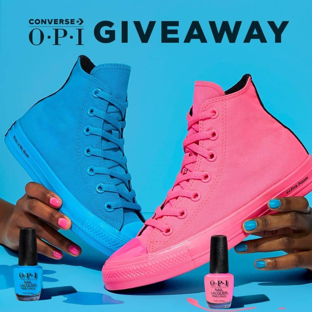 OPIさんのインスタグラム写真 - (OPIInstagram)「👟💅GIVEAWAY👟💅 Step into summer and show your true NEON colors! We want to hook you up with neon’s for your tips to your toes from our #ConverseOPI collab! One lucky winner will get the #OPINeons collection and the #ConverseOPI of their choice! Want to win? Here’s how:﻿ ﻿ Follow @OPI and @converse﻿ Tag two friends and comment which shade you want to rock below!﻿ Additional entries: share this post in your stories tagging @OPI and @Converse﻿ ﻿ Open to U.S. residents, 18+. No purchase necessary. Sweeps ends 6/24 11:59pm EST. Winner will be contacted via DM.﻿ ﻿ #converse #opi #giveaway #win #shoes #chucks #sneakers #nailpolish #neon  #contest #competition #free #entertowin #fashion #hightops style」6月18日 1時01分 - opi