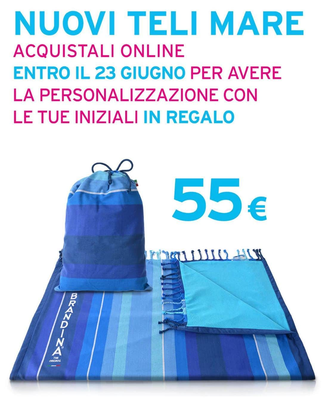 ブランディーナさんのインスタグラム写真 - (ブランディーナInstagram)「I nuovi temi mare Formentera, Cala Luna, Murano ed Eolo ti aspettano. Acquistali nel colore che preferisci, e inserisci nei commenti, massimo 2 iniziali. Noi le ricameremo per personalizzare e rendere unico  il tuo telo mare. Approfittane! - LA PERSONALIZZAZIONE È VALIDA SOLO PER GLI ACQUISTI ONLINE FINO A DOMENICA 23 GIUGNO - #brandinatheoriginal #brandina #limitededition #colors #stripes  #fashiongirl #shoppingonline #spring2019 #bagoftheday #shoppingtime #shoppingbag #murano #fashionblogger #fashionitaly #color #bag #bags #photooftheday」6月18日 2時11分 - brandinatheoriginal