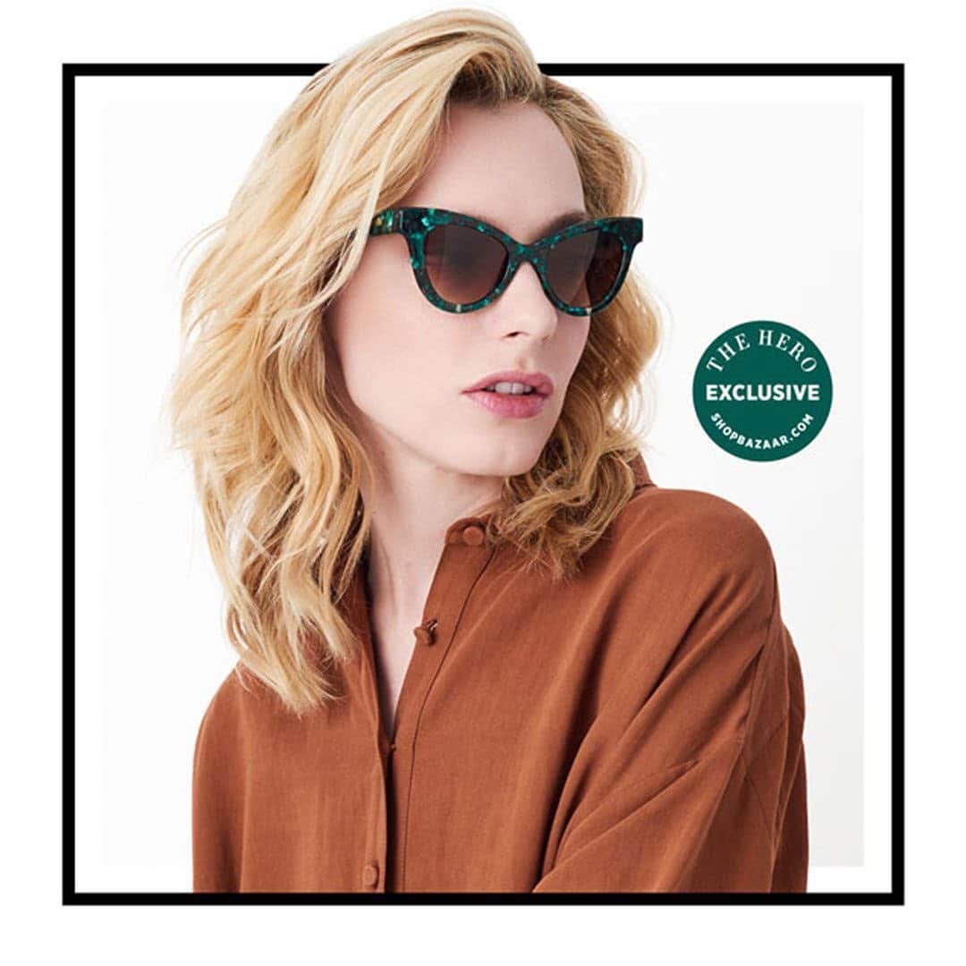 ShopBAZAARさんのインスタグラム写真 - (ShopBAZAARInstagram)「Lele Sadoughi’s accessories are a ShopBAZAAR favorite, so we were thrilled to get exclusive access to her debut collection of sunglasses. Our exclusive Hero is made from the brand’s signature hand-swirled acetate in gorgeous emerald and with a vintage-inspired cat-eye shape, these sunglasses are the embodiment of bold elegance. #taptoshop」6月18日 5時04分 - shopbazaar