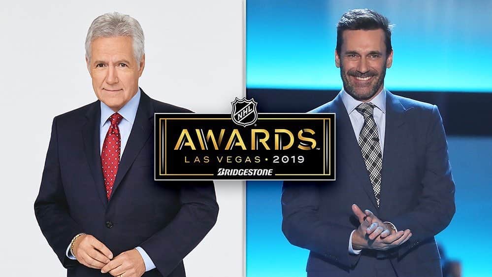 NHLさんのインスタグラム写真 - (NHLInstagram)「Both Alex Trebek and Jon Hamm will present at the 2019 #NHLAwards presented by @bridgestonetires!」6月18日 5時46分 - nhl