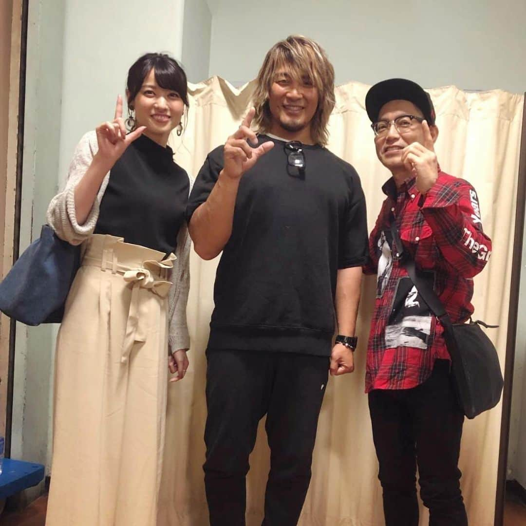 棚橋弘至さんのインスタグラム写真 - (棚橋弘至Instagram)「#NHK オーディオラジオ「カウント2.9(6月22日夜10時〜)で、ご一緒した #矢島舞美 さんと演出の小島史敬 さんが後楽園ホールに応援に来てくれました♪」6月18日 16時00分 - hiroshi_tanahashi