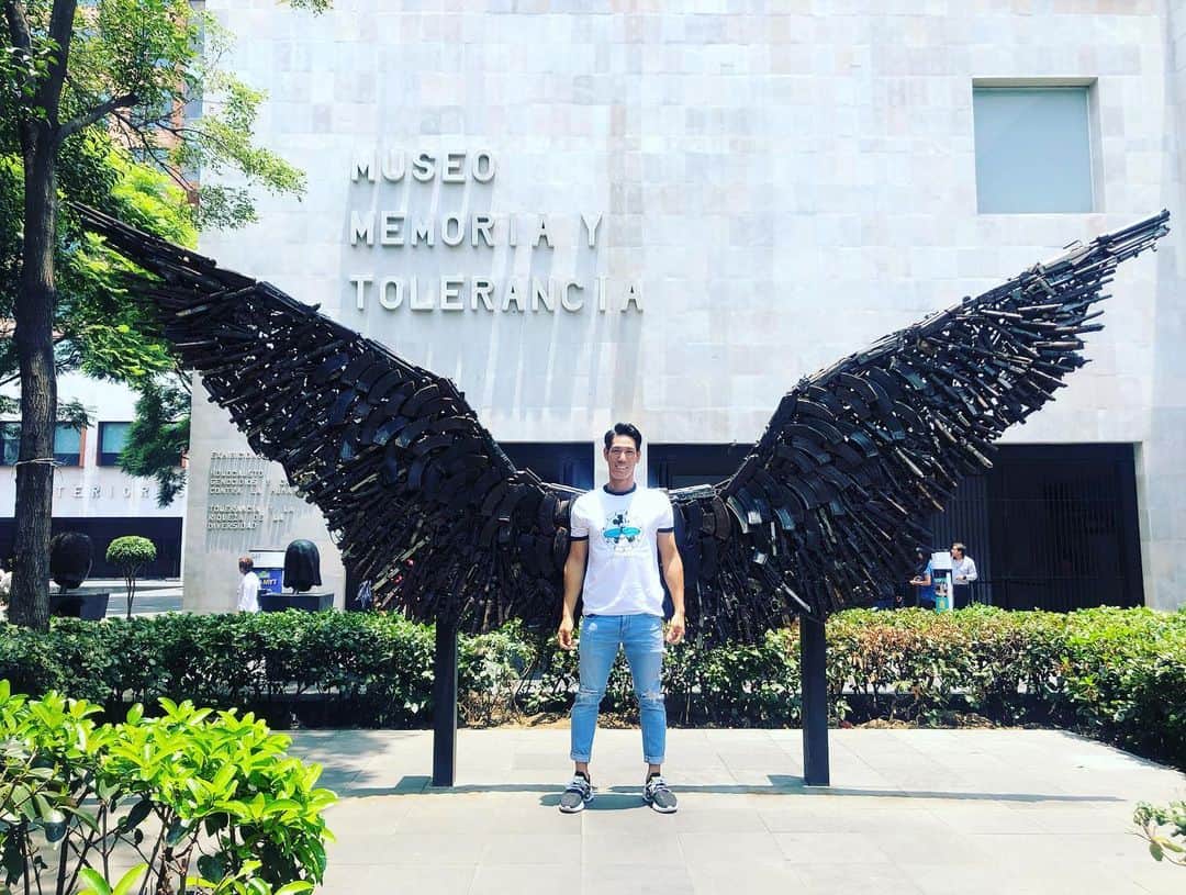 荒波翔さんのインスタグラム写真 - (荒波翔Instagram)「メキシコシティに拳銃🔫で作られた翼を見つけました😎 カッコいい✨  #mexico#翼 #メキシコシティ#翔く#todossomossultanes」6月18日 16時09分 - shoshoshonosho.4