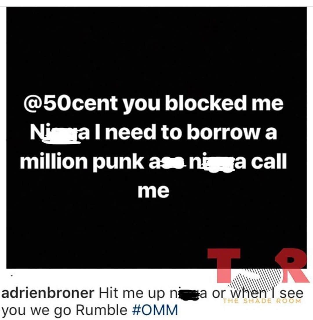 50セントさんのインスタグラム写真 - (50セントInstagram)「🤨Fuck you AB, we still mad about that money you made us lose on the fight.😠Yeah I blocked your ass because you fucking up the money. #lecheminduroi #bransoncognac #bellator」6月18日 8時14分 - 50cent