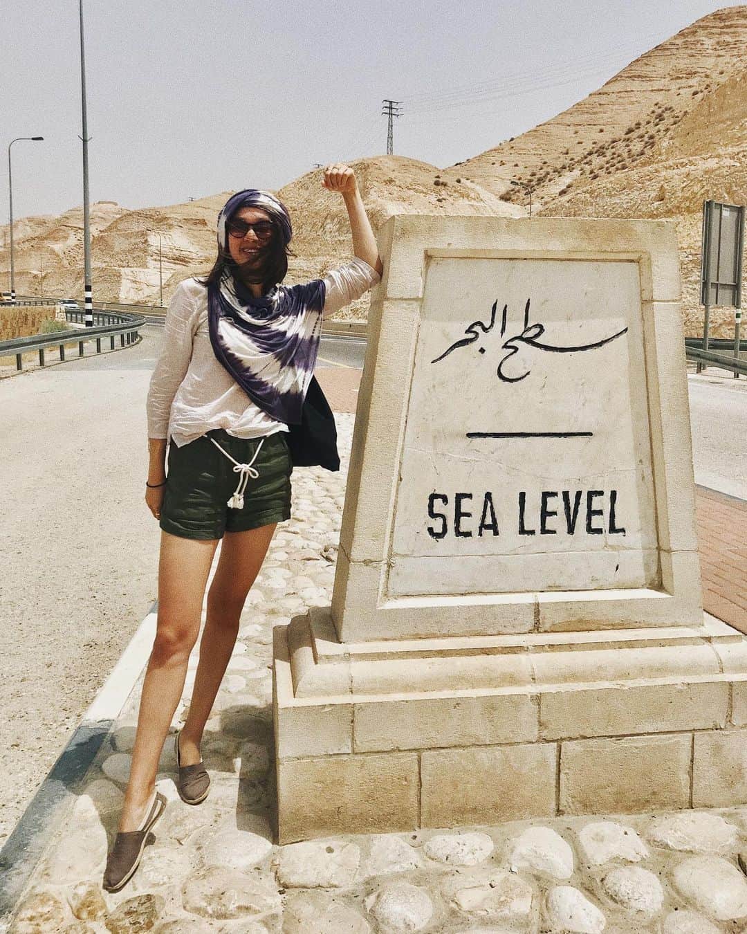 香華（KOuKA）のインスタグラム：「My ears popped! #sealevel #deadsea #koukatravels」