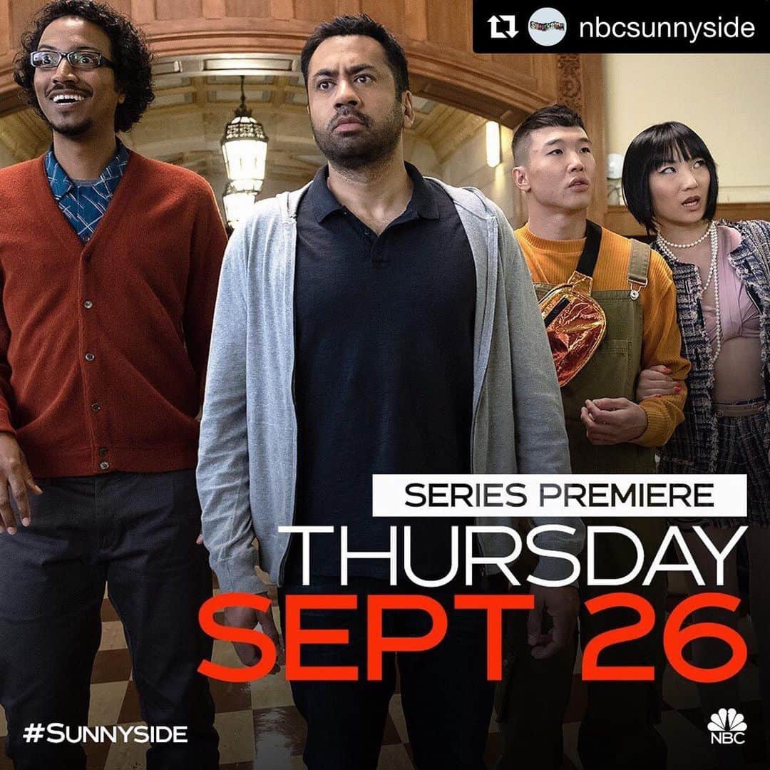 カル・ペンのインスタグラム：「#Sunnyside series premiere is Thursday, September 26 at 9:30pm on @nbc.」