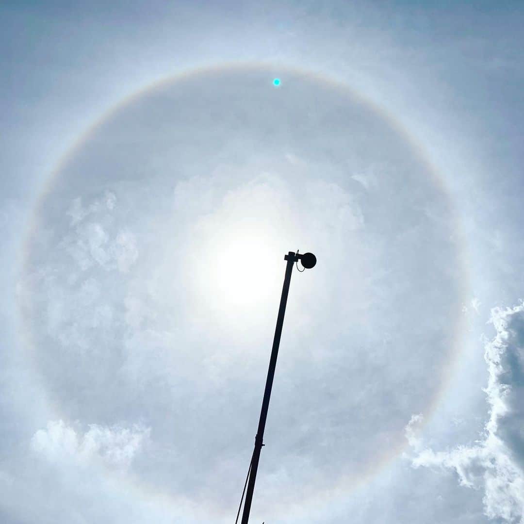 藤原美智子さんのインスタグラム写真 - (藤原美智子Instagram)「千吉良恵子さんのインスタを見て空を見上げたら、なんと❣️ #日輪」6月18日 12時18分 - michiko.life