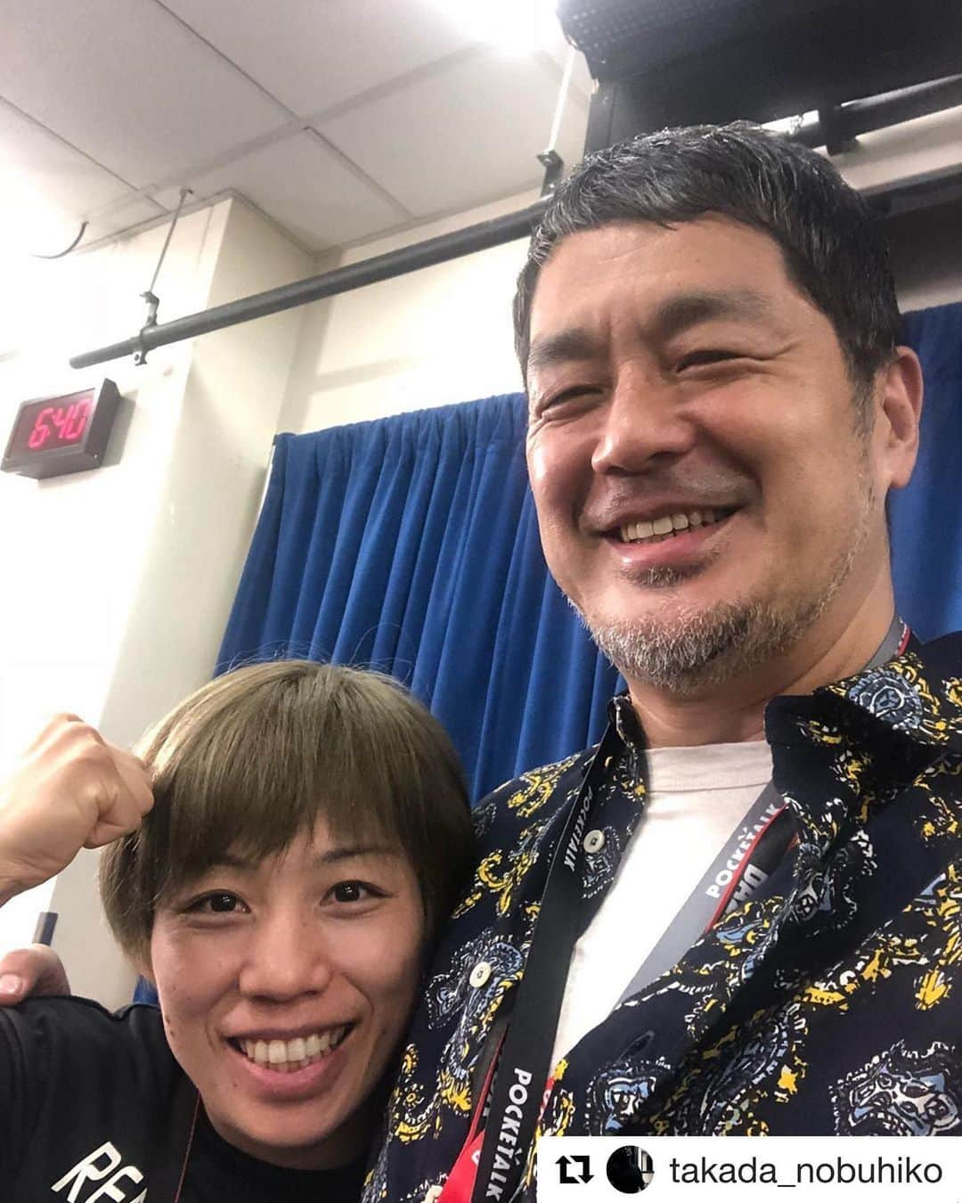 阿部裕幸さんのインスタグラム写真 - (阿部裕幸Instagram)「#Repost @takada_nobuhiko with @get_repost ・・・ RIZIN女子スーパーアトム級チャンピオン、強者女王・浜崎朱加選手はRENA選手のサポート役として献身的に動いていた❗️阿部ちゃん筆頭にチームワークは抜群だった！  #浜崎朱加  #msg  #aacc  #阿部ちゃん  #チームワーク  #rizin  #ベラトール  #ニューヨーク  #rena」6月18日 13時18分 - abeani111