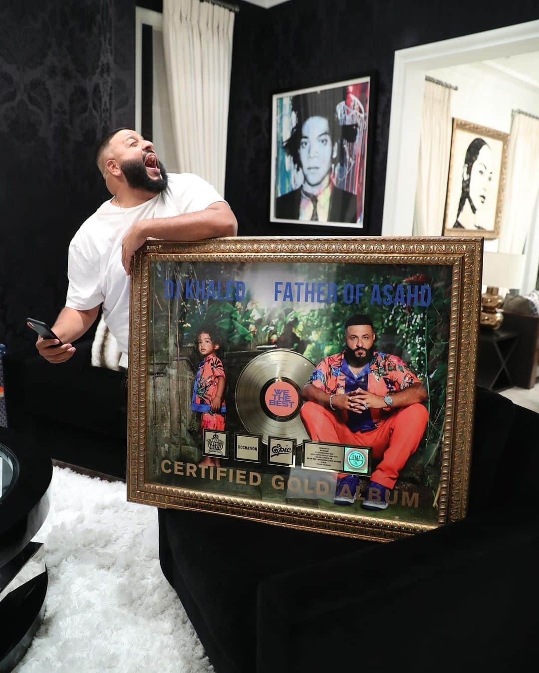 DJキャレドさんのインスタグラム写真 - (DJキャレドInstagram)「IMMORTAL  KHALED KHALED  #FATHEROFASAHD GOLD @riaa_awards 🦁 GRATEFUL 🤲🏽」6月18日 14時55分 - djkhaled