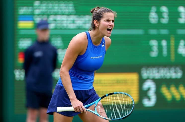 ユリア・ゲルゲスさんのインスタグラム写真 - (ユリア・ゲルゲスInstagram)「Round 1 Roar 🌱✅ 🐯 #TurningPoint #Fight #TeamJule #NatureValleyClassic @LTA」6月19日 1時57分 - julia.goerges