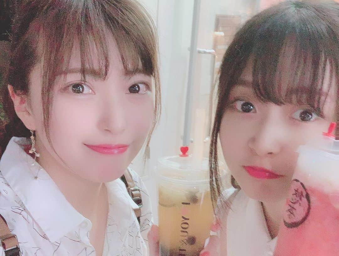 武田るいさんのインスタグラム写真 - (武田るいInstagram)「悠茶〜〜っ😇❤️💘 タピオカの種が好みすぎてときめいた…🥺🌷 ストロベリースムージーにしたよん🍓 フルーツティーが美味しすぎたし甘さちょうどよきだった🍊🍋🥝✨✨ #タピオカ部 #タピオカ #池袋 #悠茶 #drink #sweets #japanesegirl #bestfriend」6月18日 18時09分 - rui_1002