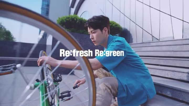 ホン・ジョンヒョンのインスタグラム：「더운날 사이다 하세요! #refresh #regreen #칠성사이다 😆」
