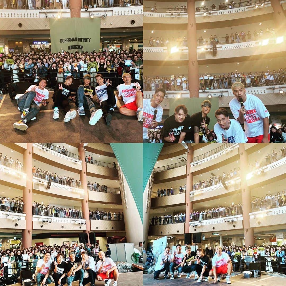 DOBERMAN INFINITYのインスタグラム：「HIGH  5IVE大感謝祭にお越し頂いた皆さんありがとうございました‼️ 平日にも関わらずたくさんお集まり頂いた北海道の皆さん（もちろん北海道以外の方も‼️）に本当に大感謝です😭😭😭 次は東京です✨ またお会いしましょう✋✋✋✋✋ #DOBERMANINFINITY #5IVE #HIGH5IVE」