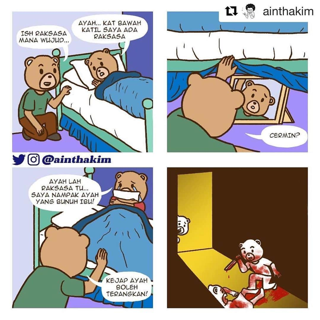 Koleksi Komik Malaysiaさんのインスタグラム写真 - (Koleksi Komik MalaysiaInstagram)「Part 1 #Repost @ainthakim with @get_repost ・・・ SWIPE FOR ENGLISH VERSION ⏪ - Tag kawan korang yang macam raksasa. Btw selamat hari bapa! - - Tags: #gengkomik #komikmalaysia #komikpendek #komikkomikmalaysia #ainthakim #KomikBerMuthuTinggi #komikindonesia #HariRaya #Aidilfitri #raya2019 #darkhumor #darkjoke」6月18日 20時09分 - tokkmungg_exclusive