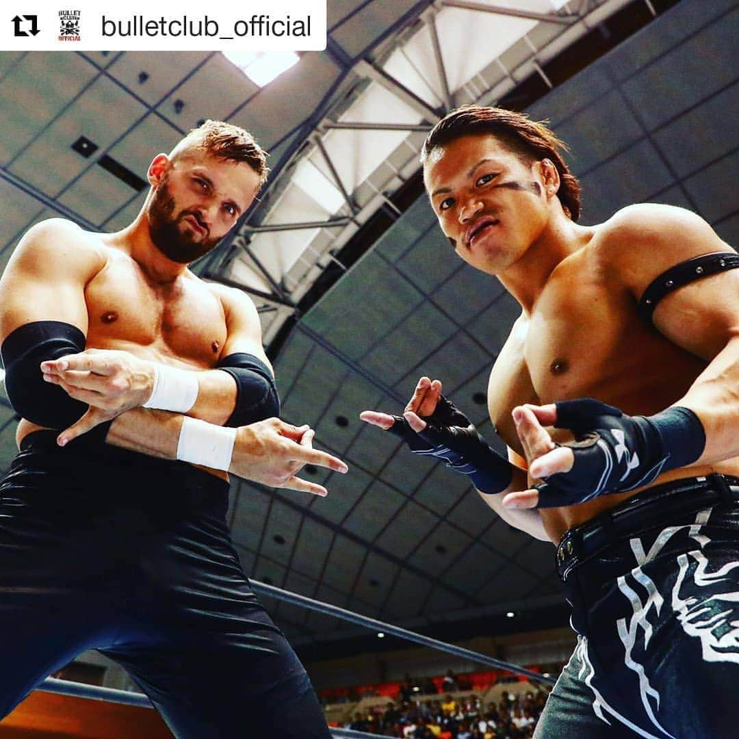 石森太二さんのインスタグラム写真 - (石森太二Instagram)「#Repost @bulletclub_official (@get_repost) ・・・ 🤘🤘 #bulletclub #njpw #njkizuna」6月18日 20時33分 - taijiishimori