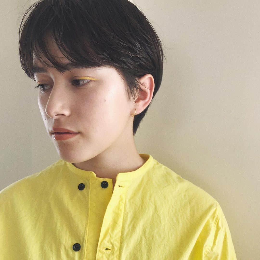 畑田萌のインスタグラム：「hairmake🍋 @outil_vetements」