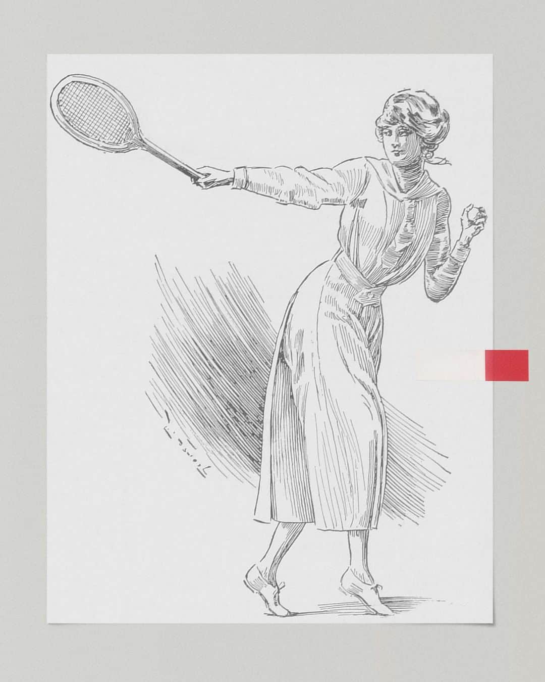 Burberryさんのインスタグラム写真 - (BurberryInstagram)「The Burberry Basio, circa 1920 . A vintage sketch, discovered in our archive shows an all-in-one piece styled with a pleated skirt. Designed for free and easy movements – a shape seen as ideal for playing tennis in the early 20th Century . #TBRT」6月18日 21時49分 - burberry