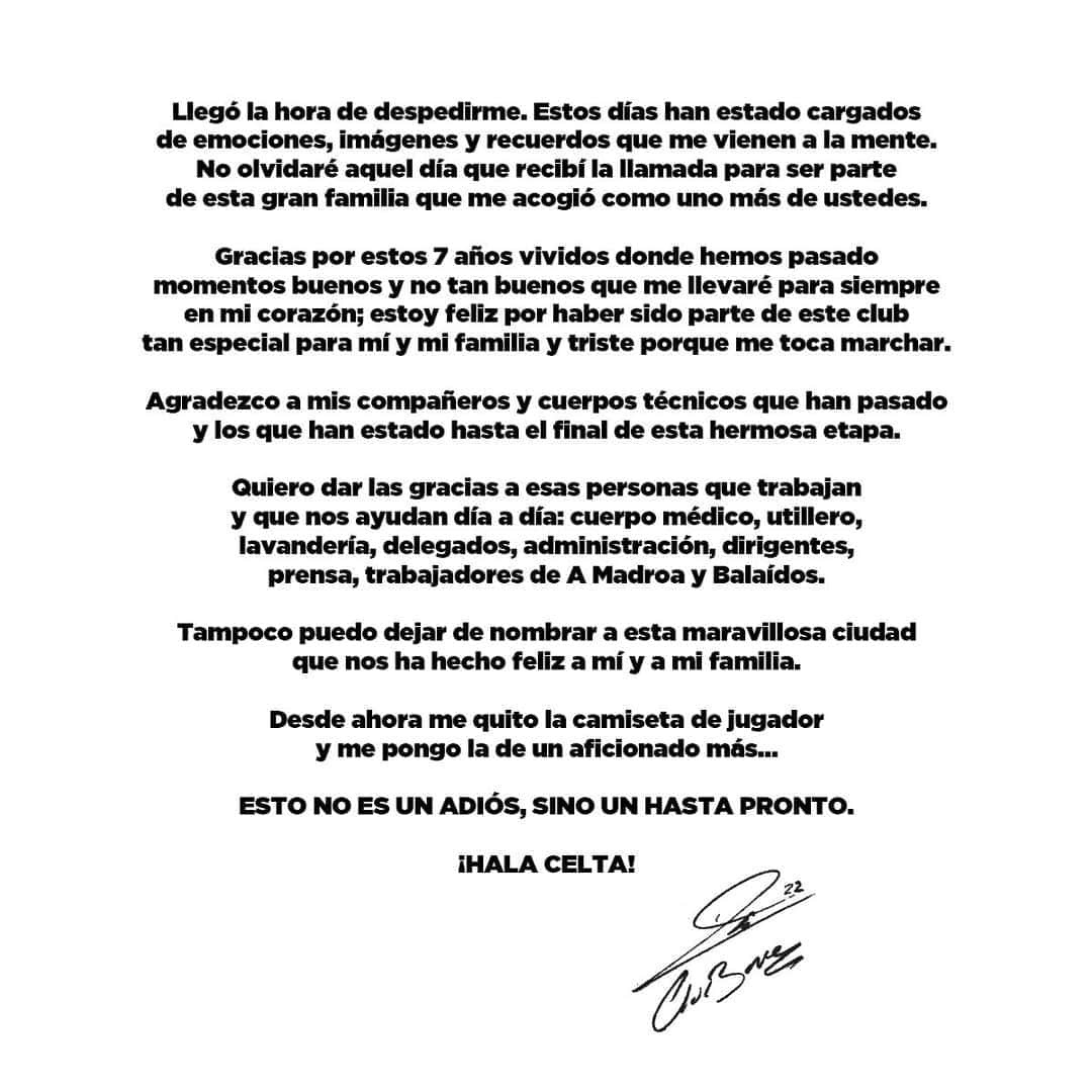 セルタ・デ・ビーゴさんのインスタグラム写真 - (セルタ・デ・ビーゴInstagram)「📝 Carta de Cabral ao celtismo. #GrazasCabral 💙 #UnDosNosos」6月18日 23時47分 - rccelta