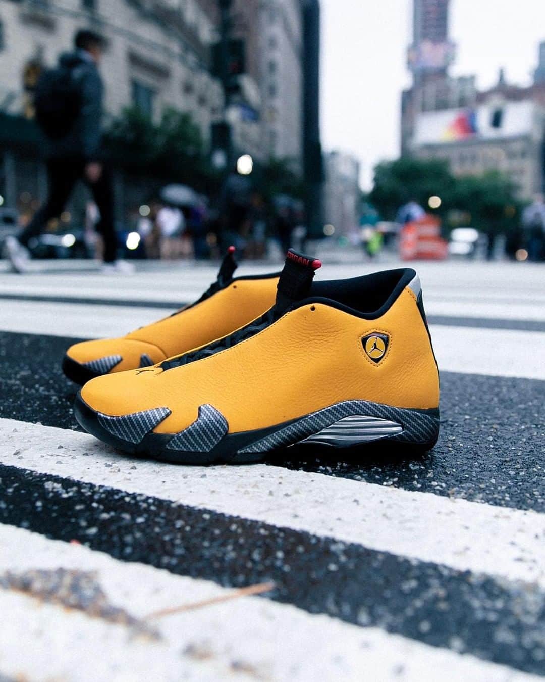 のインスタグラム：「Need for speed. #Jordan Retro 14 'Yellow Ferrari'  Launching 6/22, In-Store and Online  Men's and Kids」