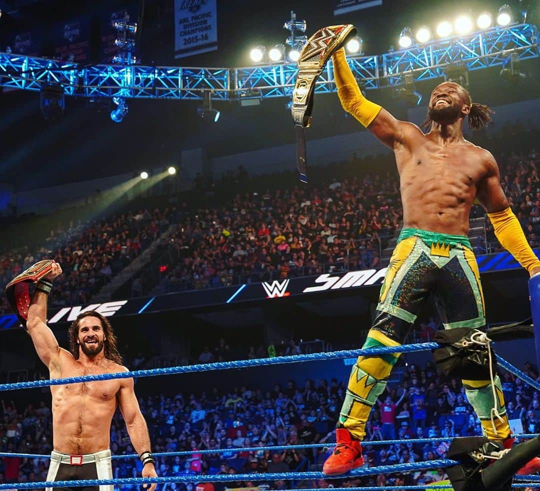 WWEさんのインスタグラム写真 - (WWEInstagram)「@thetruekofi & @wwerollins prove to be fighting champions!  #SDLive #WWEStompingGrounds」6月19日 11時04分 - wwe